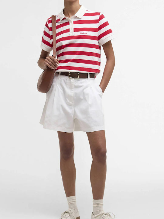 Дамска Поло Блуза Райе Poppy Red Stripe