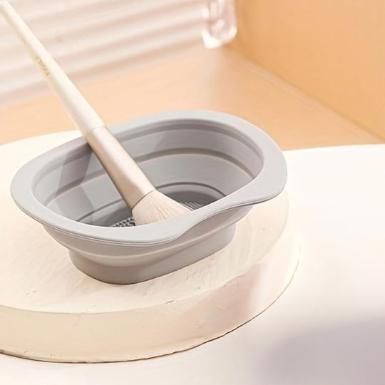 Silicone Accessory Zola Cleaning Makeup Brushes 14x11x4cm Gray