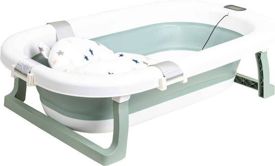 Klappbare Baby-Badewanne mit Thermometer Grüne