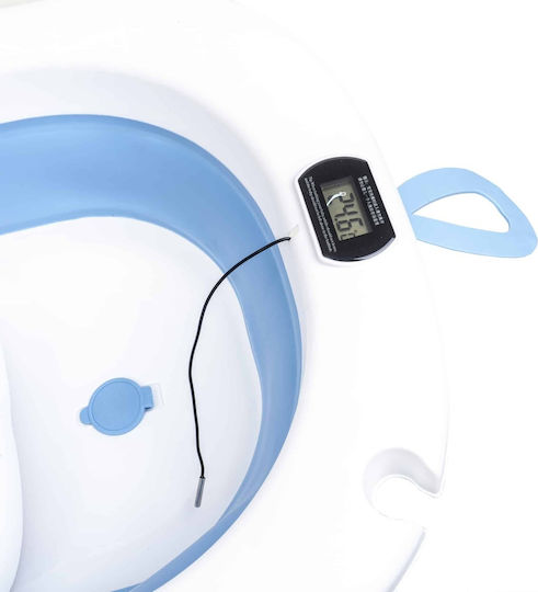 Klappbare Baby-Badewanne mit Thermometer Blau