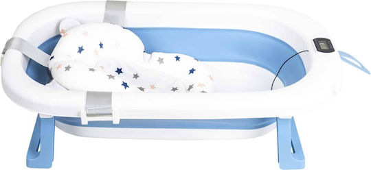 Klappbare Baby-Badewanne mit Thermometer Blau
