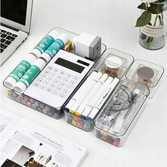 Set 25 Organizers 4 Different Sizes 7.5 15 23 X 7.5/15 X 5 Cm Plastic Transparent