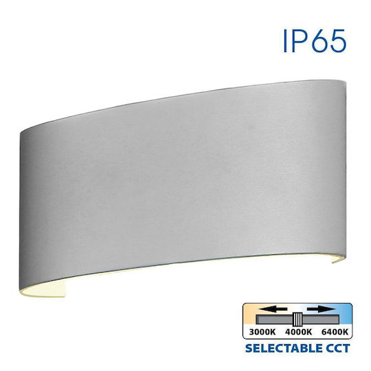Vivalux Aruba Wandmontierte Außenbeleuchtung Deckenleuchte LED IP65 8W mit Einstellbarem Weiß Licht 22x8x4.5cm