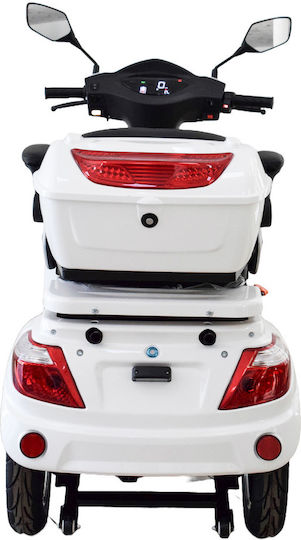 Electric Four-Wheel Motorcycle 1000W Power Max Speed 25km/h 60km Autonomy White Colour