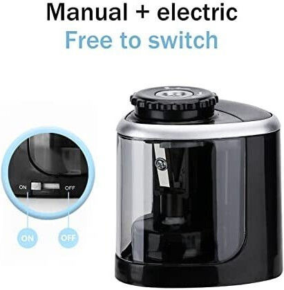 Electric Pencil Sharpener Zola Automatic Battery Powered 6.5 X 6.4 X 7.3 Cm Black