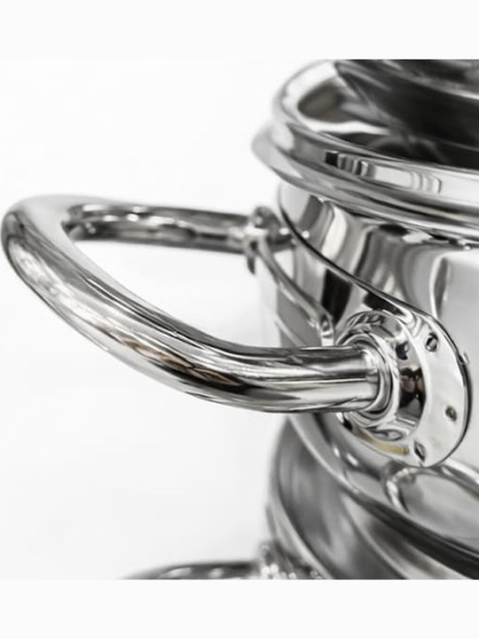 SteweHome Kochgeschirr-Set 10 Teile Silber 24cm