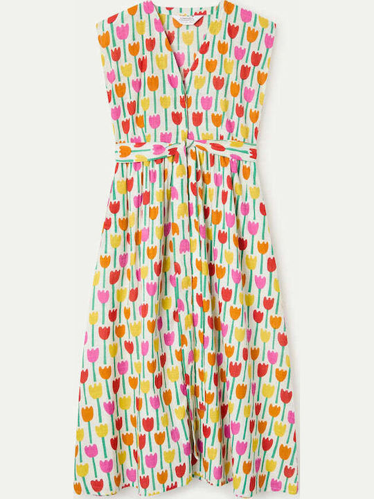 Summer Midi Shirt Dress Multicolour