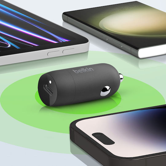Belkin Încărcător Auto 30W cu un Port: 1xType-C Negru Culoare