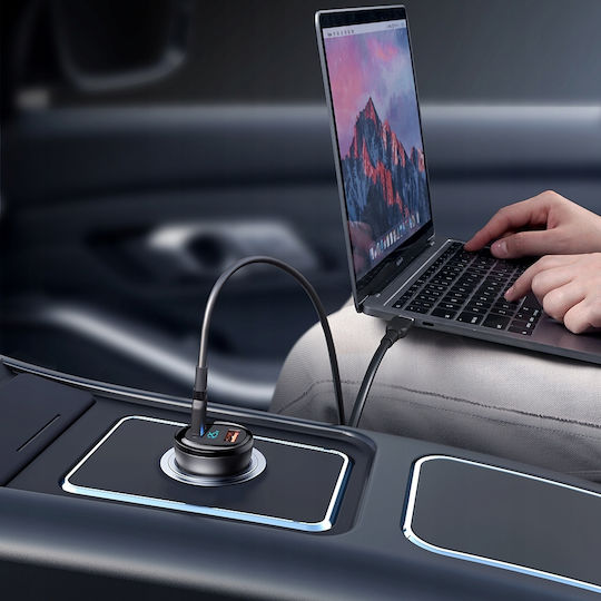 Mcdodo Mcdodo Handy-Autoladegerät 95W 5A mit Anschlüssen: 1xUSB 1xType-C Schwarz Farbe