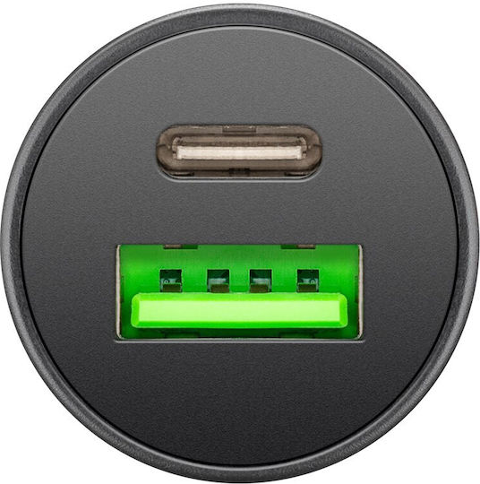Goobay Car Charger 45W with Ports: 1xUSB 1xType-C Black Color