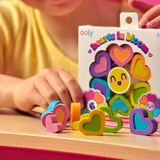 Hearts In Bloom Erasers Set 6