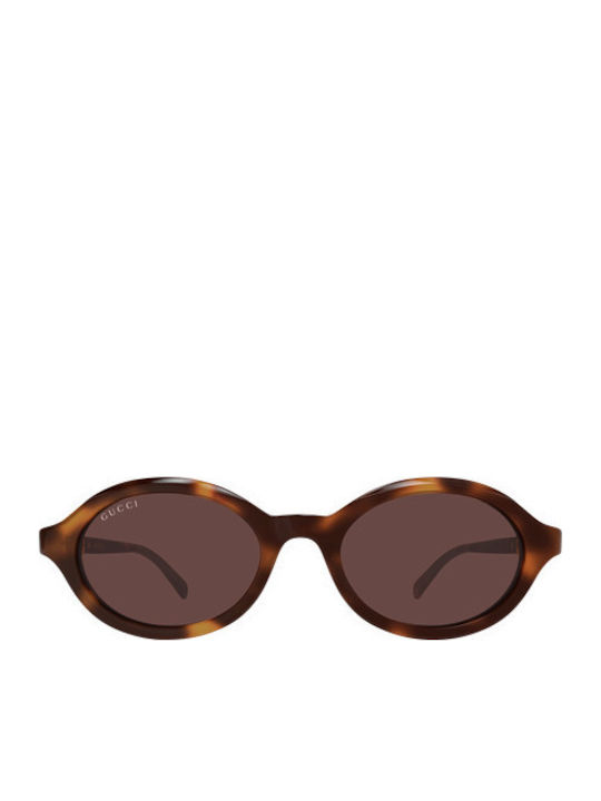 Gucci Γυναικεία Γυαλιά Ηλίου με Καφέ Κοκκάλινο Σκελετό και Καφέ Φακό GG2153S 006