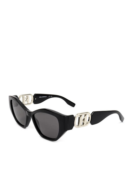 Karl Lagerfeld Women's Sunglasses with Black Plastic Frame and Gray Lens KL6086S-001