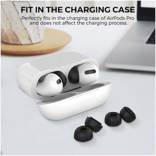 AHAstyle WG86-K Καλύμματα Σιλικόνης σε Μαύρο χρώμα για Apple AirPods Pro