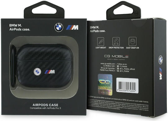 BMW Husă în culoare neagră pentru Apple AirPods Pro 3