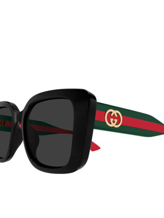Gucci Woman Sunglasses With Black Horn-Rimmed Frame And Grey Lens GG2118SA 001