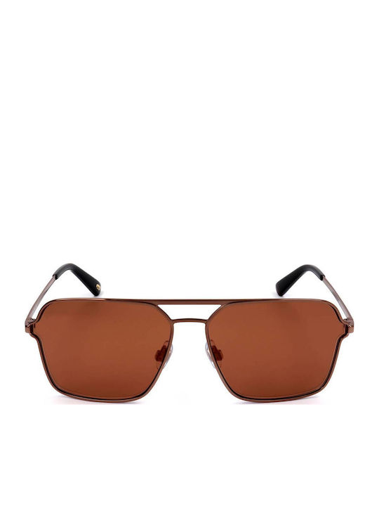 Web Men's Sunglasses with Brown Metal Frame and Brown Lens WE0261 36E