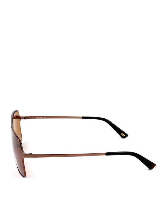 Web Men's Sunglasses with Brown Metal Frame and Brown Lens WE0261 36E
