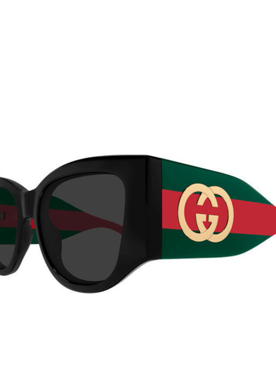 Gucci Дамски Слънчеви Очила с Черна Рамка и Сиви Стъкла GG2115S 001