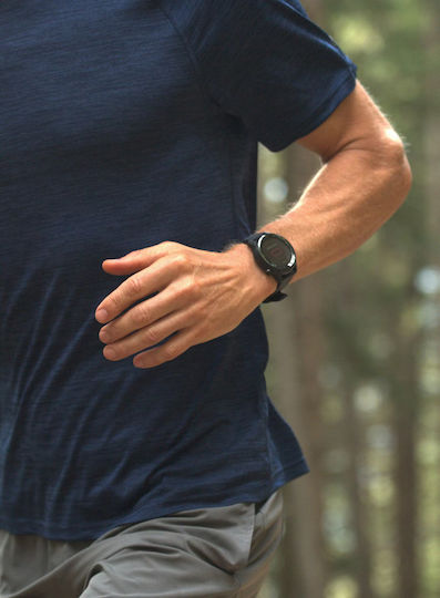 Coros Apex Titanium 46mm Αδιάβροχο Smartwatch με Παλμογράφο (Μαύρο)