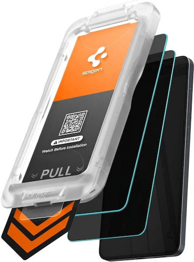 Spigen Glass.tr Ez Fit Pro HD Privacy Tempered Glass 2 Pieces Black (Galaxy S26+)