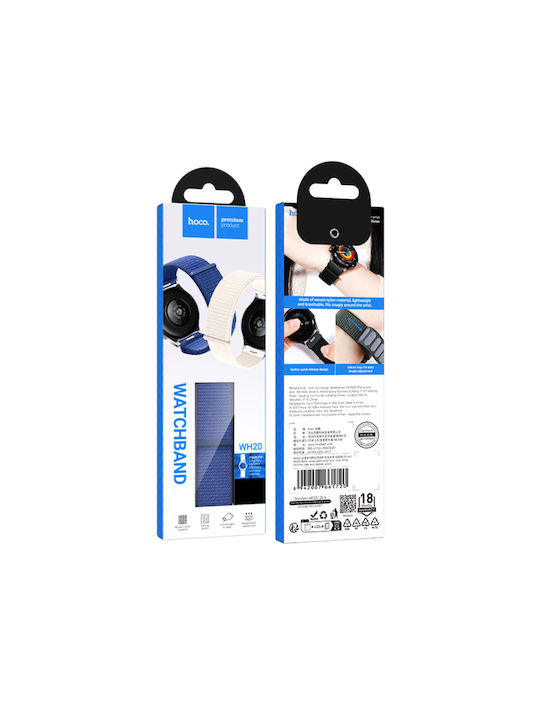 Hoco Wh20 Belle Serie Nylon Tragbare Bänder Samsung Huawei Xiaomi Vivo Oppo Farbe Blau