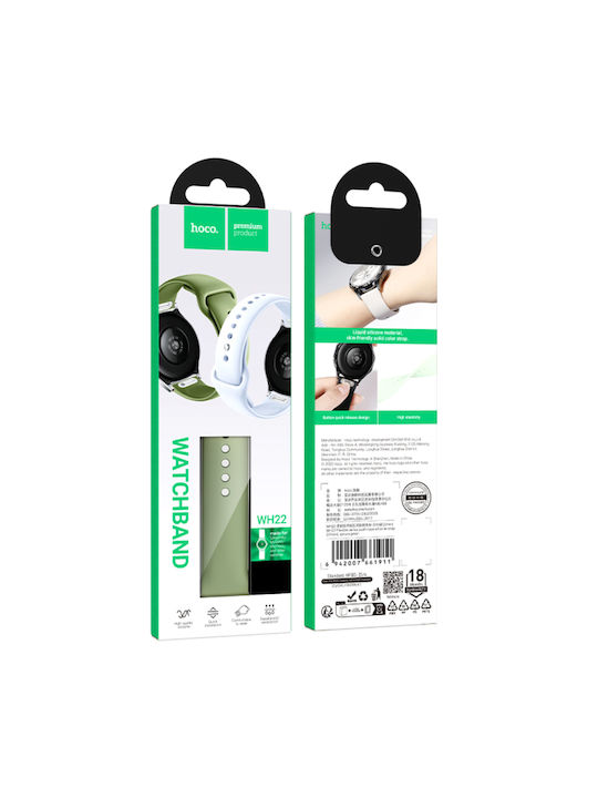 Watchband Hoco Wh22 Silicone Samsung Huawei Xiaomi Vivo Oppo and 20mm Universal Green Watchband Hoco Wh22 Silicone Samsung Huawei Xiaomi Vivo Oppo and 20mm Universal Green