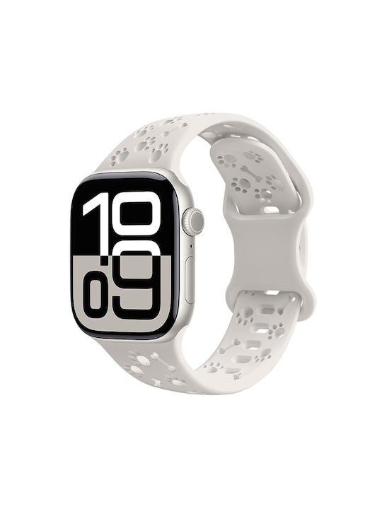 Hoco Wa38 Zeitserie Tragbares Band 44 45 46 49mm Silikonarmband Apple Watch Series 1 2 3 4 5 6 7 8 9 se Ultra1 Ultra2 Weiß