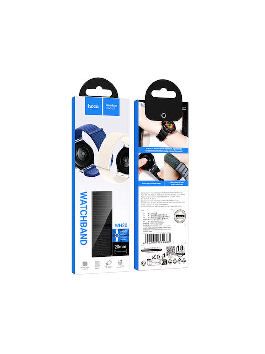 Watchband Hoco Wh20 Belle Series Nylon Samsung Huawei Xiaomi Vivo Oppo Κα 20mm Universal Μαύρο Watchband Hoco Wh20 Belle Series Nylon Samsung Huawei Xiaomi Vivo Oppo Κα 20mm Universal Μαύρο