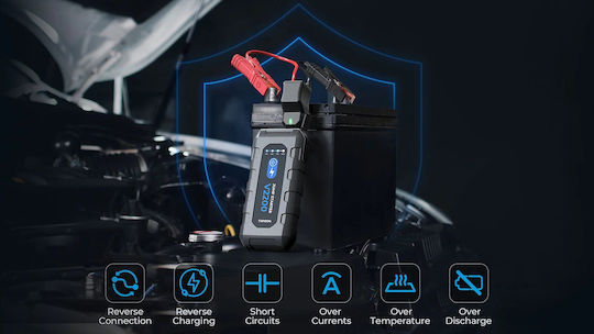 Topdon V2200 Φορητός Εκκινητής Μπαταρίας Αυτοκινήτου με Power Bank / USB / Φακό