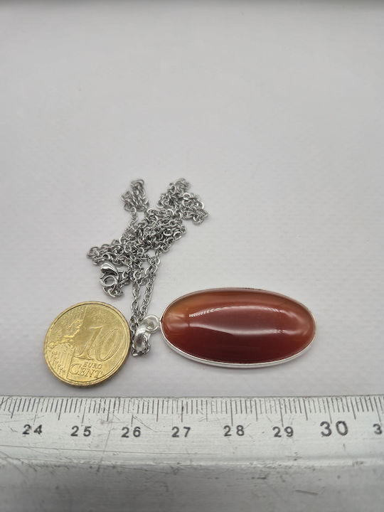 Colier Argintiu Cornelian – Lanț Oțel Inoxidabil
