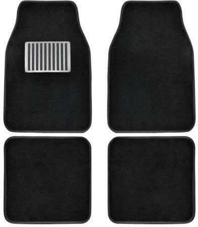 Autoline Satz Vorder- und Hintermatten Universal 4Stück aus Teppichboden Gray / Schwarz