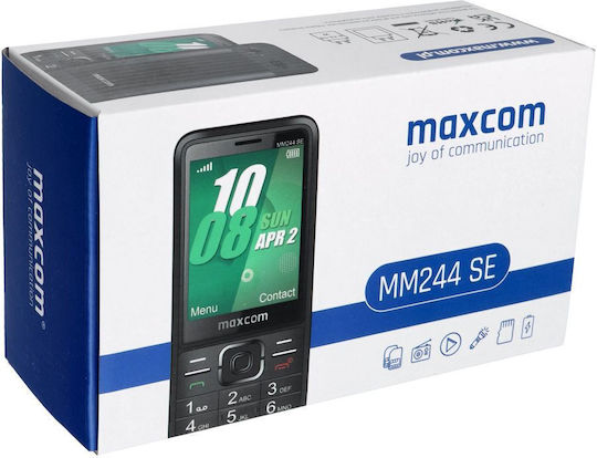 MaxCom MM244 SE Dual SIM Mobile with Large Buttons Black