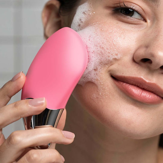 Avizar Ipx7 Ultrasonic Facial Cleansing Deep Massage Brush Pink