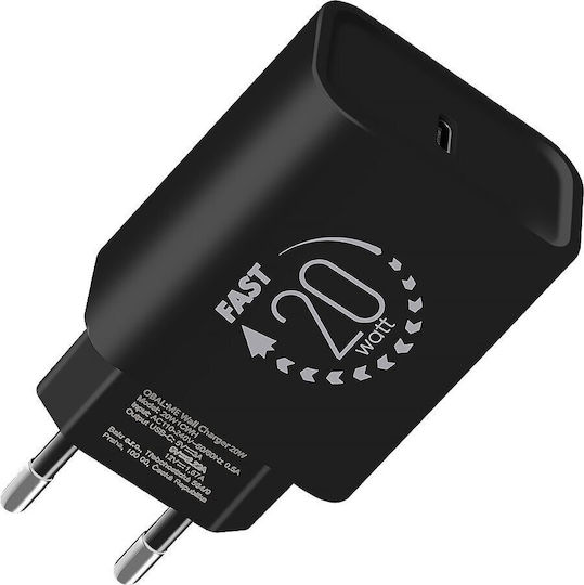 Obal:Me Wireless Charger with USB-C Port 20W Power Delivery Black