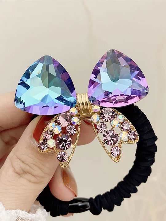 Casual Elastic Hair Bow Butterfly Sophisticated Jewelry Purple Casual Elastic Hair Bow Butterfly Sophisticated Jewelry Purple