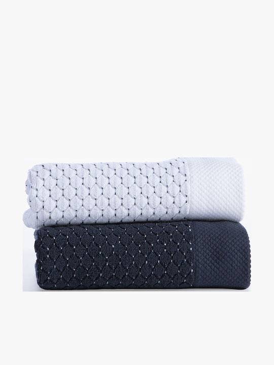 Nef-Nef Homeware Set Bath Towels 2 pcs Sailing White Weight 600gr/m²