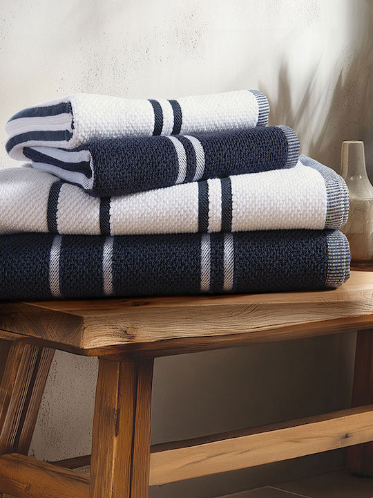 Nef-Nef Homeware Set Bath Towels 2 pcs Sea Coast Blue Weight 550gr/m²