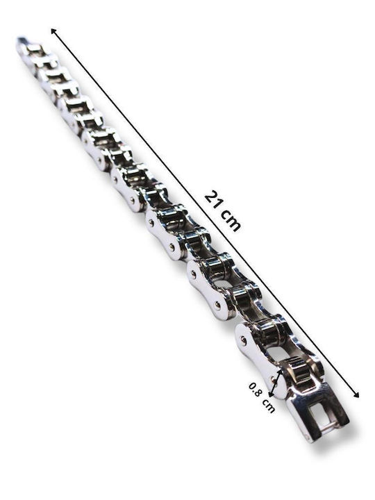 Men's Chain Bracelet Made of Stainless Steel 21cm