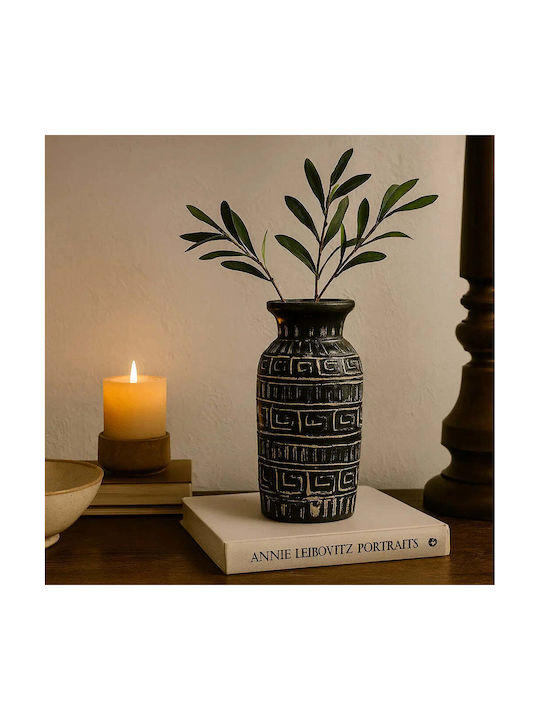 Phos & Gaia Vază Decorativă Ceramică Neagră