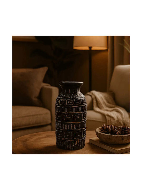 Phos & Gaia Vază Decorativă Ceramică Neagră