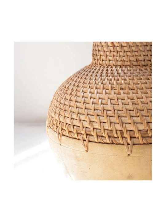 Phos & Gaia Decorative Vase Wooden Kamari Brown