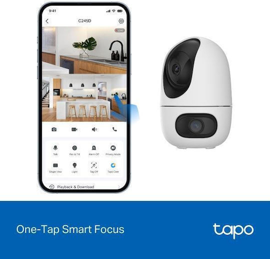 TP-LINK Tapo C245D v1 IP Dual Surveillance Camera Wi-Fi 3+3MP with Two-Way Communication