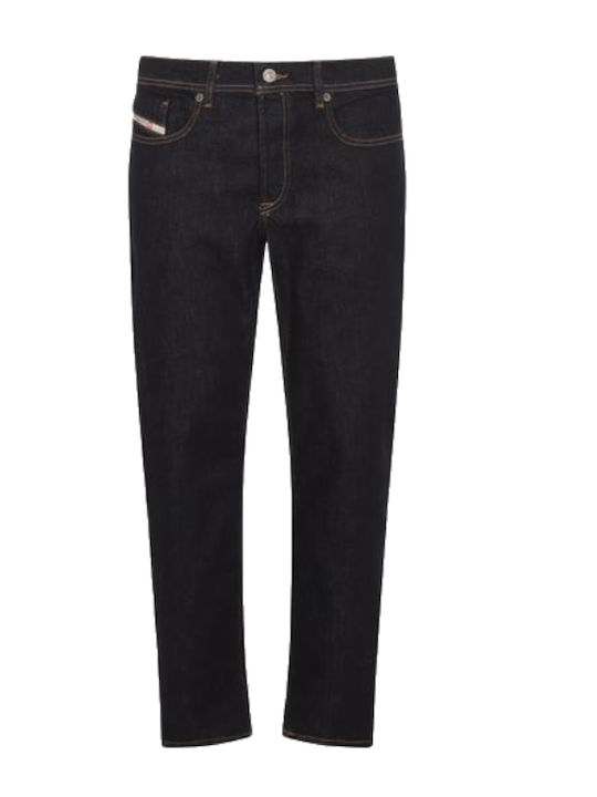 Men's Jeans Pants with Regular Tapered Fit Dark Blue