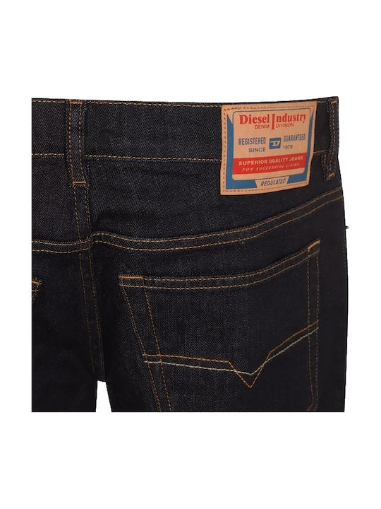 Men's Jeans Pants with Regular Tapered Fit Dark Blue