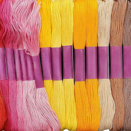 Set 50 Fire Colorate Zola Broderie Împletit Proiecte Handmade Lungime Fir 8m Poliester Multicolor