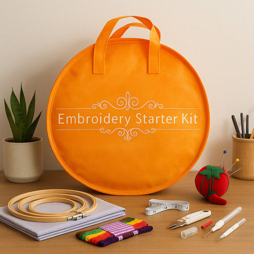 Embroidery Set Zola 100 Colored Threads Thread Length 8 M Accessories Included 30 X 45 Cm