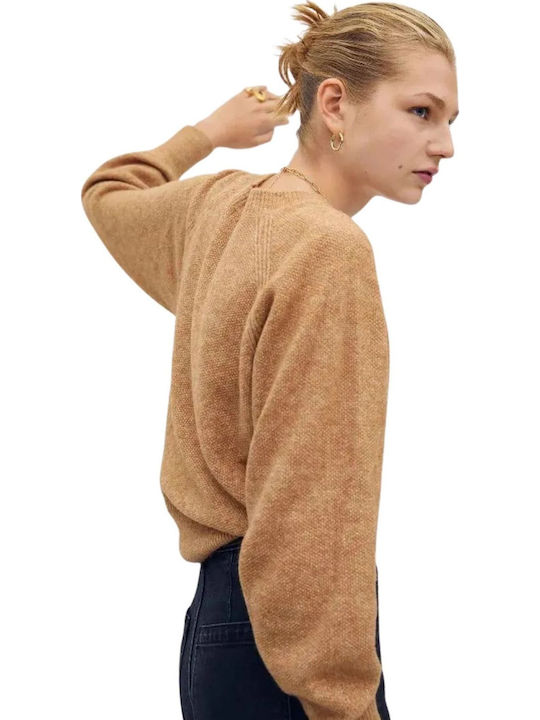 Damen Pullover Wolle Braun