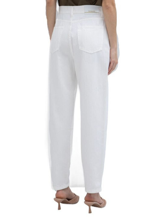 Women's Jean Pants in Mom Fit White
