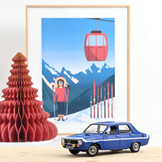 Renault 12 Gordini Mașină Model Fără Bara 1971 Albastru-de-franța 1:18